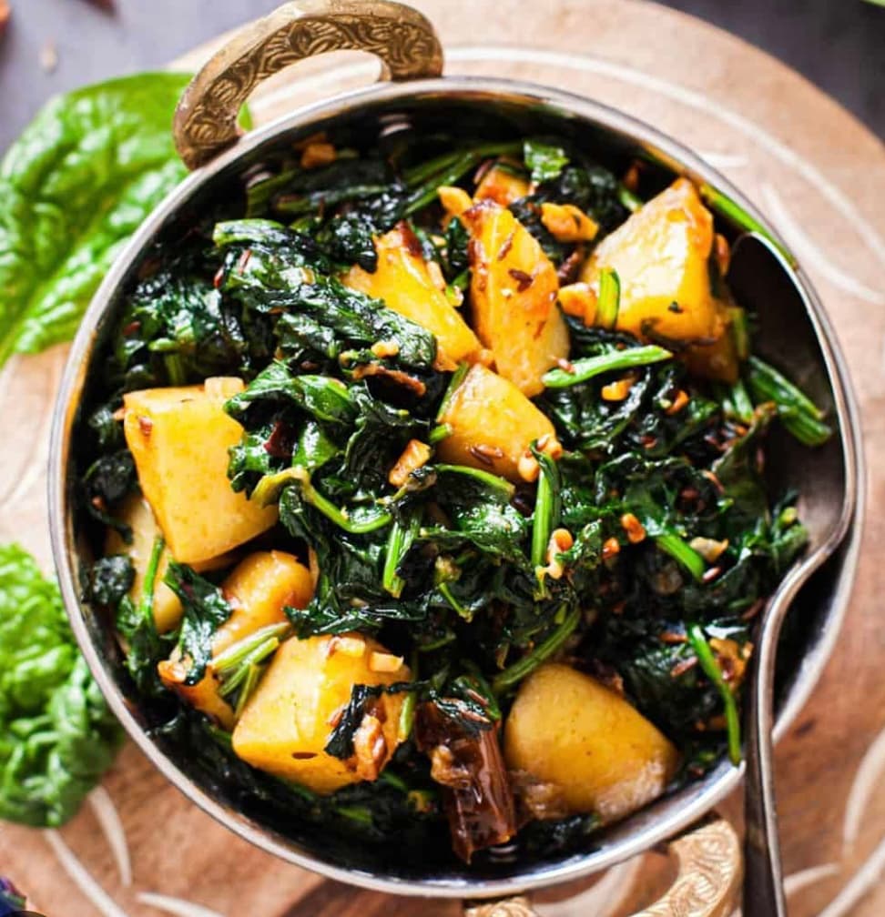Potato Spinach